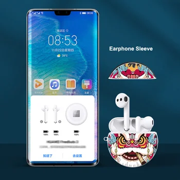 Bluetooth Hoofdtelefoon Cover pentru Huawei Freebuds 3 Set Căști de Sac Voor Freebuds3 Plastic Moale Macara Pictura Beschermen Caz
