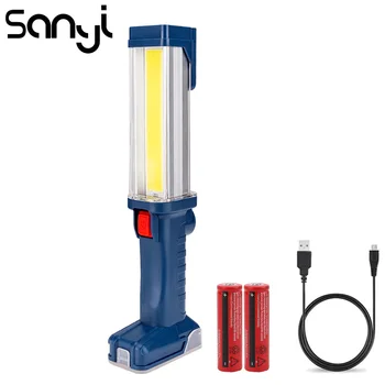 SANYI COB LED Felinar Portabil 3800 LM USB de Reincarcare 2*18650 Baterie 2 Moduri lanterna Lanterna pentru Vanatoare Camping