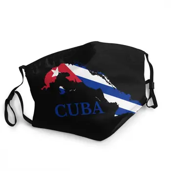 Cubanez Cuba Harta Pavilion Non-Unică Folosință, Mască Anti-Praf Capacul De Protecție Unisex Respirator Mufla