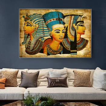 Egiptul antic de Perete Postere Si Printuri Portretul Misterios Cleopatra Arta de Perete Panza Printuri Pentru Camera de zi Cuadros Poze