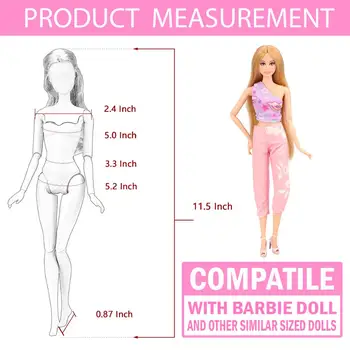 Moda Handmade 15 Elemente /lot Papusa accesorii Copii Jucarii Aleatoare 5 Haine Topuri Pantaloni +10 Pantofi Pentru Joc Barbie DIY Prezent