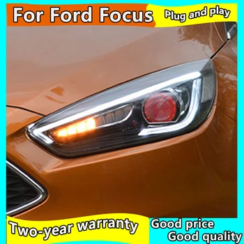 Styling auto 2 buc/1set Faruri cu LED-uri ford focus Far far casa Pentru ford focus LED-uri faruri-2018 lampă de Cap