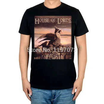 Bumbac Mari de Bani House of Lords coperta albumului bărbați negru heavy metal, death metal, folk T-Shirt de Dimensiune Europeană
