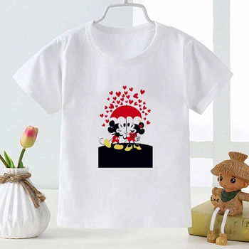 Kawaii Daisy Duck Desene animate T-shirt pentru Copii 2021 Haine de Vară Fată Topuri Baby Boy Disney Mickey Mouse pentru Copii T-shirt Dropship