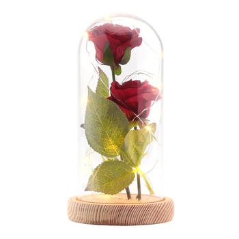 Led Lumini de Decor Artificial a Crescut Decor Romantic de Flori Led Șir de Lumini Cadou de Ziua Îndrăgostiților Pentru Prietena, Iubita de Ziua de nastere