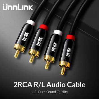 Unnlink HIFI 2RCA la 2 RCA RCA Cablu OFC AV Audio Cablu de 1m 2m 3m 5m 8m 10m Pentru TV, DVD, Amplificator Subwoofer Soundbar Sârmă Vorbitor
