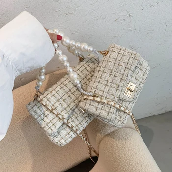 Perla design doamnelor sac de lână brand de lux doamnelor geantă de mână de designer geanta messenger bag doamnelor geantă de umăr portofel ambreiaj unul principal