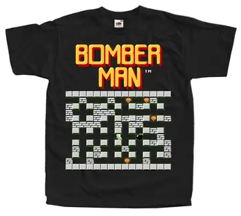 Bomberman Etapa 1 Joc Nes T Shirt Negru Toate Dimensiunile S-5Xl