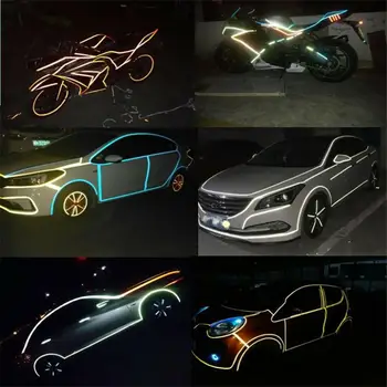 Accesorii auto Auto reflectorizante Autocolante Reflectorizante de Avertizare Autocolante de Motociclete Benzi Decorative Impermeabil Autocolante Decorative