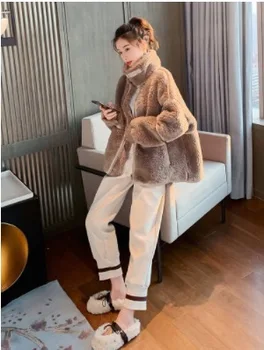Doamnelor iarna faux blana haina de sex feminin 2020 iarna stil coreean blana scurta