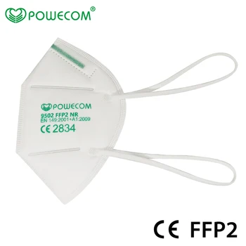 CE Banda Masca FFP2 POWECOM Reutilizabile Masca de Fata cu Gura Masca de Protecție, Mască cu Filtru Anti-poluare Gura Acoperi Măști Adult Copii