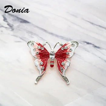 Donia Moda Bijuterii nou grad înalt de pietre Email brosa fluture patru culori insecte pin sălbatic haina brosa pin eșarfă