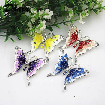 Donia Moda Bijuterii nou grad înalt de pietre Email brosa fluture patru culori insecte pin sălbatic haina brosa pin eșarfă