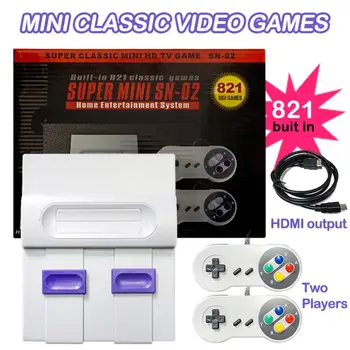 SUPER-MINI HDMI END SFC NES Retro Clasic Joc Video Consola Joc TV Player Built-in 821 Jocuri cu Dual Gamepad-uri