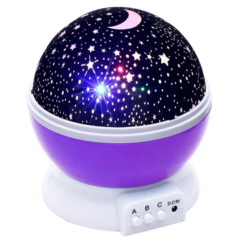 Noi Stele pe Cerul Înstelat LED Lumina de Noapte Proiector Luna Noutate Masă de Noapte, Lampă de Baterie USB Lumina de Noapte Pentru Copii