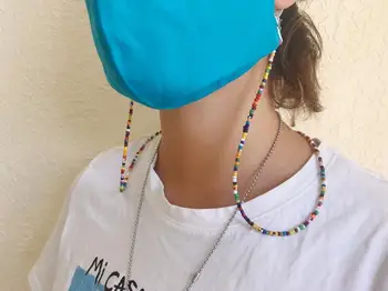 Go2Boho Lanț Pentru Masca Șnur Colier Femei Masca De Fata Lanțuri Suport De Curea Boho Bijuterii Collares 2020 Șirag De Mărgele De Moda Coliere