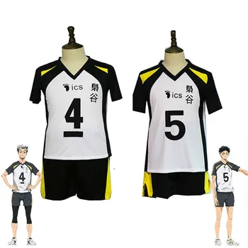 Nr. 5 Akaashi Keiji Nr. 4 Bokuto Koutarou Volei Uniformă Cosplay Haikyuu Fukurodani Academia Jersey Echipa De Volei Top+Pantaloni Scurți