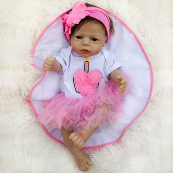 BeBe Papusa Reborn Plin de Silicon Corpul 55cm Renăscut Baby Dolls Realiste Copil Nou-născut Cadou Juguetes Copii Juguetes Brinquedos
