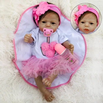 BeBe Papusa Reborn Plin de Silicon Corpul 55cm Renăscut Baby Dolls Realiste Copil Nou-născut Cadou Juguetes Copii Juguetes Brinquedos