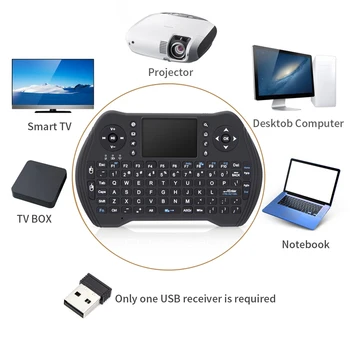I8 MT10 2.4 GHz Mini Tastatura Wireless cu Touchpad-ul pentru Android TV Box PC, Laptop