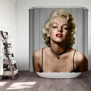 Retro Sexy Femeie Înaltă Calitate Perdea de Duș Sexy Marilyn Monroe Portret rezistent la apa de Baie din Poliester Tesatura Perdea Cu cârlig