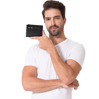 JIFANPAUL 2020 nou din piele barbati portofel retro multi-funcție tri-fold portofel din piele RFID anti-magnetic cu fermoar, poseta de monede