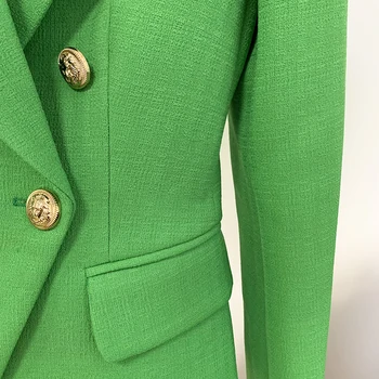 De ÎNALTĂ CALITATE 2020 Nou Designer de Moda Blazer pentru Femei Clasic Leu Butoane Dublu Rânduri Slim Montaj Texturate Blazer Jacheta