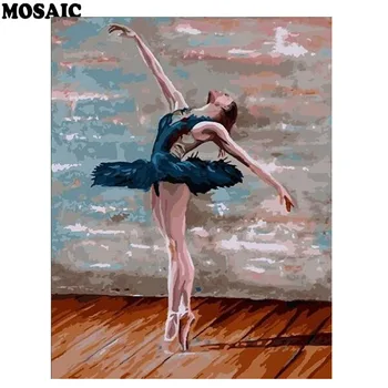 5D DIY Diamant Tablou balerina Full Pătrat de Mozaic de Diamante Broderie 3d Cross-Stitch Lenea Decor Imagine De Stras