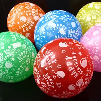 50/100buc 12 inch latex, baloane petrecere de ziua pentru Copii baloane Happy Birthday imprimare baloane happy birthday cu baloane GYH