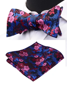 GUSLESON Brand Nou Mens Auto Cravată, Papion și batistă de Buzunar Set Cravata Reglabile Florale Papion Pentru Barbati Noeud Papillon Nunta