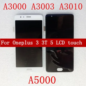 LCD Pentru Oneplus 3 A3000 3T A3010 5 A5000 Display lcd Touch Screen Digitizer Înlocuirea Ansamblului Parte cu bezel rama display