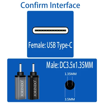 100W USB de Tip C de sex Feminin La DC 3.5*1.35 mm de sex Masculin PD Momeală Spoof Declanșa Conectați Laptop-uri Rapid de Încărcare Rapidă Convertor Jack de Putere Adapte