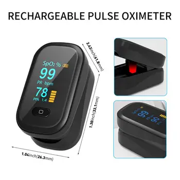Portabil Pulsoximetru de Deget OLED de Impulsuri Digitale SpO2 PI Puls Oxymeter Oximetro De Dedo Saturația de Oxigen din Sânge Monitor de Ritm Cardiac