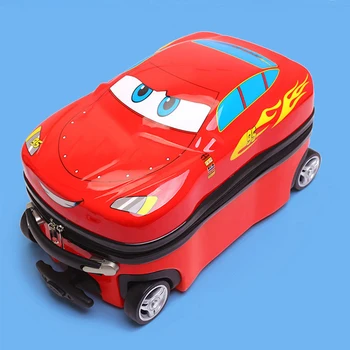 Copii Valiza Copil Cărucior caz Sac de Bagaje copii Ghiozdane Valiza de călătorie Roți 3D Supercar caz de Călătorie Jucării pentru tipurile
