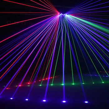 ALIEN RGB Full Color Fascicul Linie Scanner DMX Etapă Laser Proiector Efect de Iluminare DJ Disco Petrecere de Vacanță Dans, Lumini de Crăciun