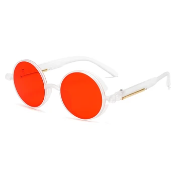Moda Rotund Steampunk ochelari de Soare Brand Design Femei Bărbați Vintage Punk Ochelari de Soare UV400 ochelari de soare Shades Ochelari de Oculos de sol