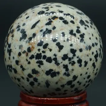 40MM Piatră prețioasă Naturale Dalmation Jasper Sfera de Cristal Reiki de Vindecare Glob Decor Acasă
