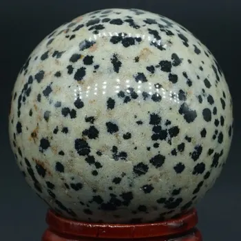 40MM Piatră prețioasă Naturale Dalmation Jasper Sfera de Cristal Reiki de Vindecare Glob Decor Acasă