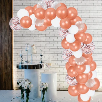 102pcs a Crescut de Aur Baloane Confetti Balon Arc Ghirlanda Kit de Ziua Copilului Duș Decor de Nunta Petrecere Deco Mariage Baloane
