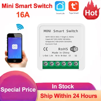 16A DIY Mini Smart Wifi Switch-ul 2 de Control Mod de Viață Inteligentă App Smart Home Automation Modulul Funcționează Cu Alexa de Start Google