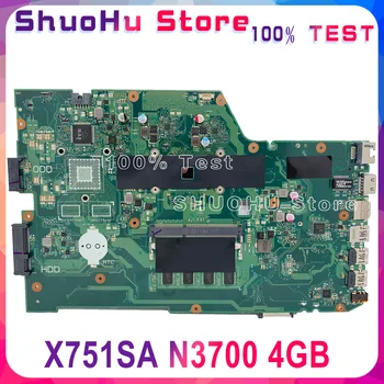 KEFU X751SA Pentru ASUS X751SJ X751SV X751S Laptop Placa de baza Testate de lucru original, Placa de baza CPU N3700 4GB
