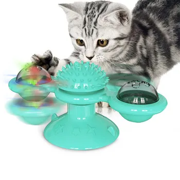Animal De Casă Pisică Jucărie Puzzle Interactiv De Formare Placă Turnantă Moară De Vânt Mingea Molar De Curățare Jucărie Pisoi Joc De Pisica Consumabile Qianyi
