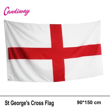 Steagul Angliei 3x5 ft St George ' s Cross Red White English National Banner Saint parada Festivalului Acasă Decorare de moda