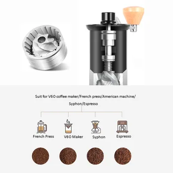 Mini Portabil Manual de boabe de Cafea Rasnita 25g Capacitate V60 Barista Espresso Filtru de Cafea Moara cu Oțel Inoxidabil Bavuri