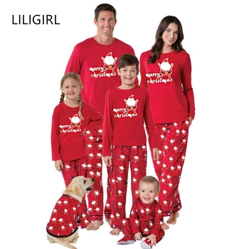 LILIGIRL Familie Pijamale Crăciun Potrivire Haine Fete de Familie Costume, Costum pentru Tatăl, Mama, Fiul, Fiica Seturi de Îmbrăcăminte