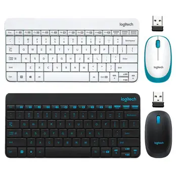 Logitech MK245 USB Nano Mini Wireless Keyboard Mouse 1000DPI Ergonomice Tastaturi, Soareci Combo Set pentru Biroul de Acasă Notebook Laptop