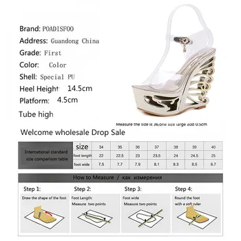 LTARTA Noua moda de vara noi butoane de piele brățări de metal impermeabilizare platforme speciale toc sandale cu tocuri inalte LFD