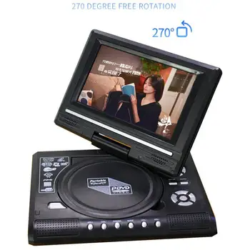 7 inch cu DVD Player Portabil cu Ecran LCD pe Deplin Compatibil cu MP3/FM/USB /DVD /VCD /CD Conectarea la TV Player Multimedia