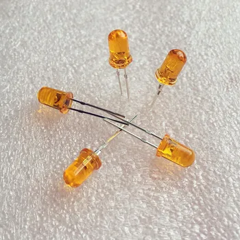 1000PCS 5mm LED-uri Orange Light-emitting Diode Metri lungime 16-18mm DIP Led Portocaliu Culoare NOUA