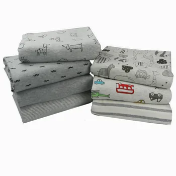 Grey Series Copilul de Tesatura de Bumbac Imprimat Bumbac tricotate Jersey tesatura de metru de îmbrăcăminte pentru copii de a face